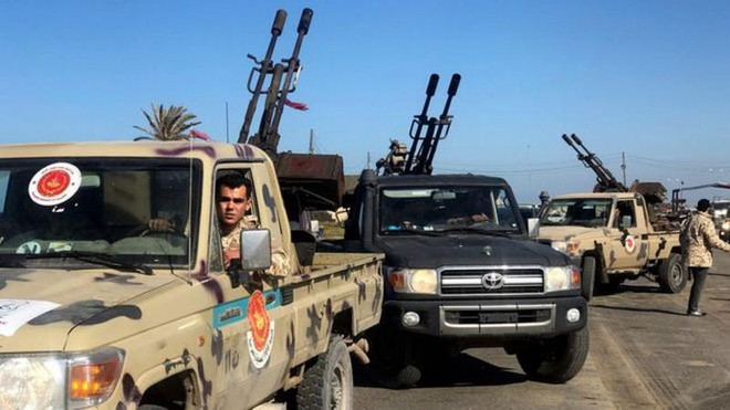 Lực lượng tự xưng Quân đội Quốc gia Libya do Tướng Khalifa Haftar đứng đầu. (Nguồn: AFP) Lực lượng đối lập tại Libya tuyên bố kiểm soát sân bay chính ở Tripoli ảnh 1
