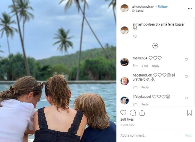 Bức ảnh do Alma, con gái của ông Holch Povlsen đăng trên Instagram trước khi vụ tấn công ở Sri Lanka xảy ra. Tỷ phú giàu nhất Đan Mạch mất 3 người con trong vụ khủng bố Sri Lanka ảnh 1