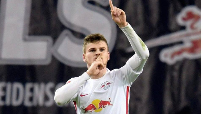 Timo Werner tiền đạo trẻ 21 tuổi RB Leipzig đang có phong độ bùng nổ khi từ VfB Stuttgart chuyển về. (Nguồn: Getty Images) RB Leipzig tuyên chiến Bayern trước thềm "chung kết" lượt đi ảnh 3