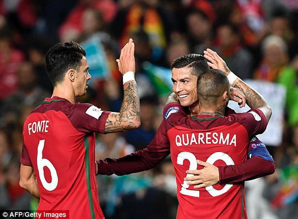 Bồ Đào Nha thắng tưng bừng. (Nguồn: AFP/Getty Images) Kết quả chi tiết các trận vòng loại World Cup 2018 sáng 14/11 ảnh 1