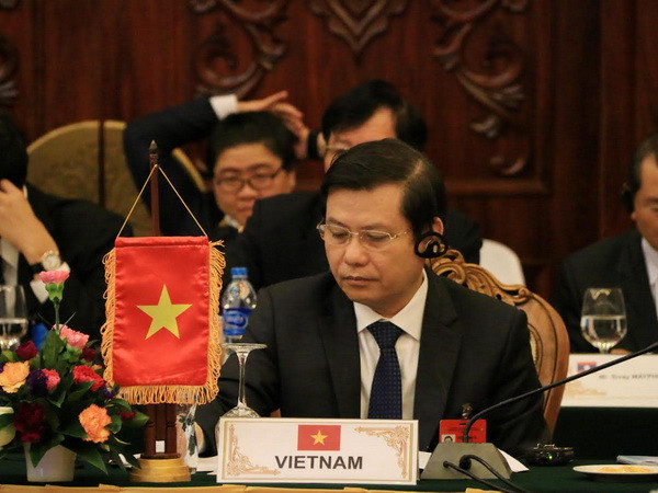 Viện trưởng Viện Kiểm sát nhân dân tối cao Việt Nam Lê Minh Trí tại Hội nghị. (Ảnh: Phạm Kiên/Vietnam+) ASEAN và Trung Quốc hợp tác chống tội phạm xuyên quốc gia ảnh 2