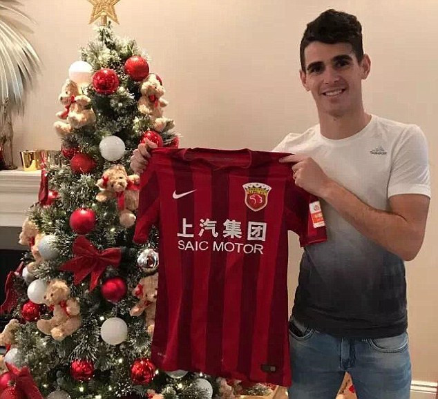 Oscar sẽ chính thức thi đấu cho Shanghai SIPG từ tháng 1/2017. (Nguồn: Daily Mail) Oscar chính thức cập bến Shanghai SIPG, nhận lương “siêu khủng” ảnh 1