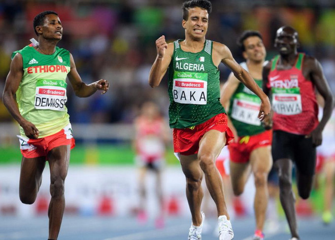 Tốp 4 vận động viên ở nội dung 1.5000 tại Paralympic. (Nguồn: rio2016.com) Tốp 4 VĐV Paralympic chạy nhanh hơn người giành HCV Olympic ảnh 1