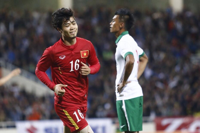 Công Phượng gỡ hòa 2-2 cho Việt Nam. (Ảnh: Minh Chiến/Vietnam+) Tuyển Việt Nam lần đầu đánh bại Indonesia sau 17 năm chờ đợi ảnh 3