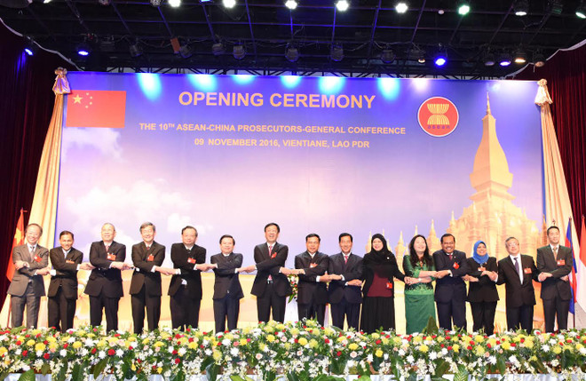 Toàn cảnh Hội nghị. (Ảnh: Phạm Kiên/Vietnam+) ASEAN và Trung Quốc hợp tác chống tội phạm xuyên quốc gia ảnh 1