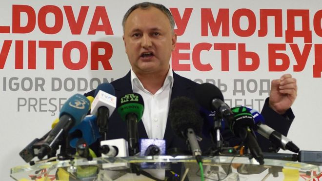 Chủ tịch Đảng Xã hội Igor Dodon đã dẫn đầu cuộc bầu cử ở Moldova. (Nguồn: Getty Images) Báo Mỹ: Nga sẽ có thêm đồng minh sau bầu cử ở Moldova, Bulgaria ảnh 1