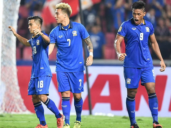 Thái Lan lần thứ 8 vào chung kết. (Nguồn: Affsuzukicup) Thái Lan vào chung kết AFF Cup 2016 sau màn vùi dập Myanmar ảnh 1