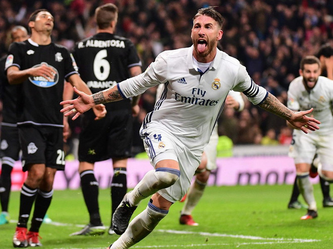 Ramos lại mang chiến thắng về cho Real Madrid. (Nguồn: Getty Images) Ramos lại sắm vai người hùng, Real Madrid thiết lập kỷ lục mới ảnh 1
