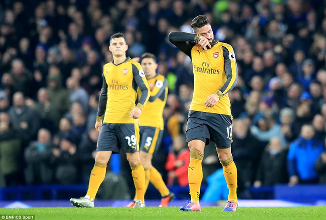 Arsenal lỡ cơ hội chiếm ngôi đầu của Chelsea. (Nguồn: Daily Mail) Arsenal lỡ cơ hội tái chiếm ngôi đầu, nhà vô địch bại trận ảnh 1