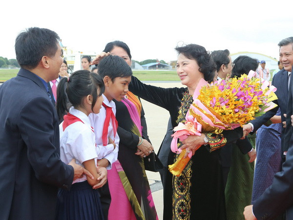 Chủ tịch Quốc hội gặp mặt cộng đồng người Việt Nam tại Campuchia ảnh 1