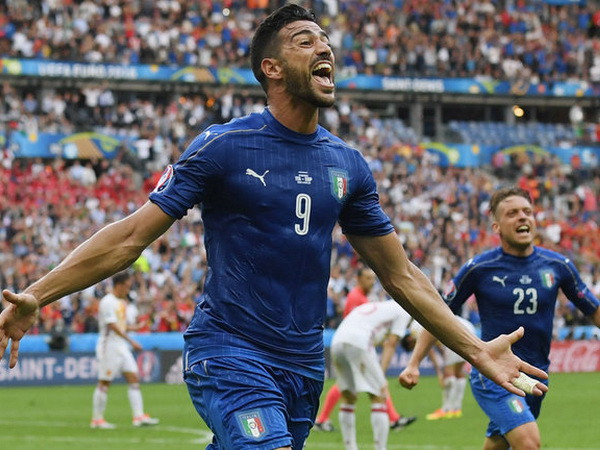 Pelle ấn định chiến thắng cho Italy. (Nguồn: Getty Images) Cận cảnh đội tuyển Italy biến Tây Ban Nha thành cựu vương ảnh 1