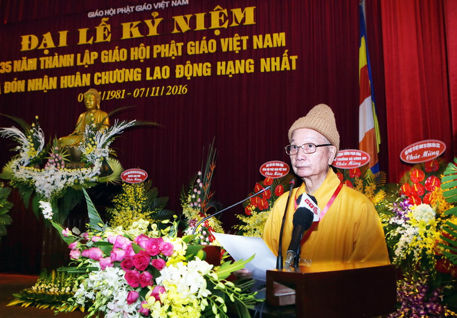 Đại lễ kỷ niệm 35 năm thành lập Giáo hội Phật giáo Việt Nam ảnh 1