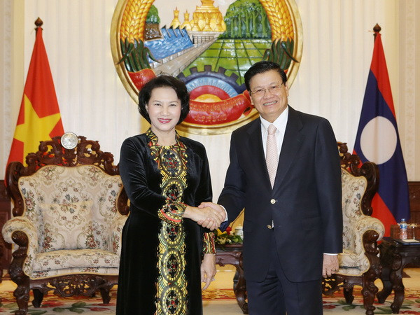 Chuyến thăm của Chủ tịch Quốc hội thắt chặt quan hệ Việt-Lào ảnh 1