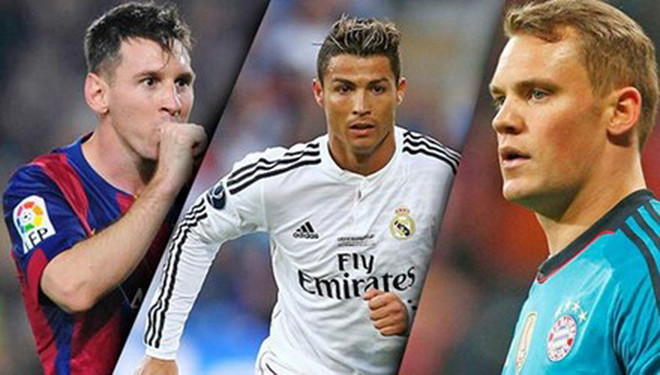 Ronaldo, Messi và Neuer tranh danh hiệu Quả bóng vàng FIFA ảnh 1