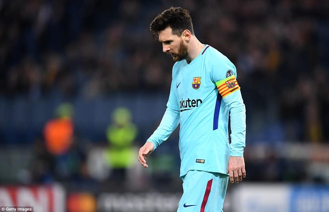 Messi và đồng đội mờ nhạt và phải cúi đầu rời giải. (Nguồn: Getty Images) AS Roma tạo địa chấn khi đá bay Barcelona khỏi Champions League ảnh 5