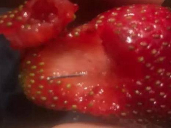 Phát hiện kim khâu trong dâu tây bán tại thị trường New Zealand ảnh 1