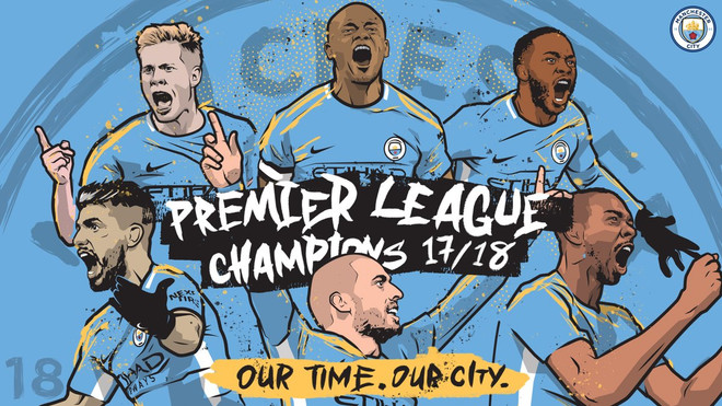 Manchester City vô địch Premier League 2017-18. Những cột mốc đáng nhớ trên hành trình đăng quang của Man City ảnh 1