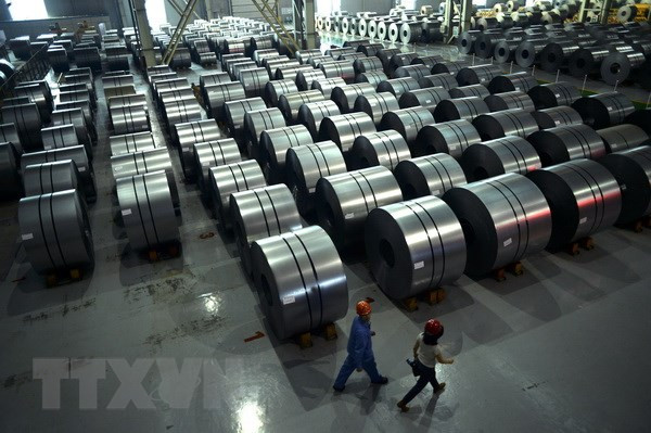 Thép được sản xuất tại nhà máy ở Hàm Đan, tỉnh Hà Bắc, Trung Quốc. (Nguồn: AFP/TTXVN) Trung Quốc đưa những mâu thuẫn thương mại với Mỹ ra WTO ảnh 1