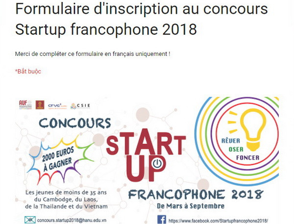 Cuộc thi “Khởi nghiệp 2018” dành cho thanh niên bốn nước ​ASEAN ảnh 1