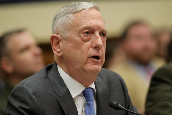 Bộ trưởng Quốc phòng Mỹ James Mattis. (Nguồn: AFP) Mỹ kêu gọi quốc tế đoàn kết để chấm dứt nội chiến tại Syria ảnh 1