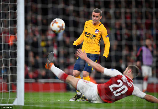 Griezmann mang ưu thế về cho Atletico. Thi đấu hơn người, Arsenal vẫn bị Atletico cầm hòa ở Emirates ảnh 4