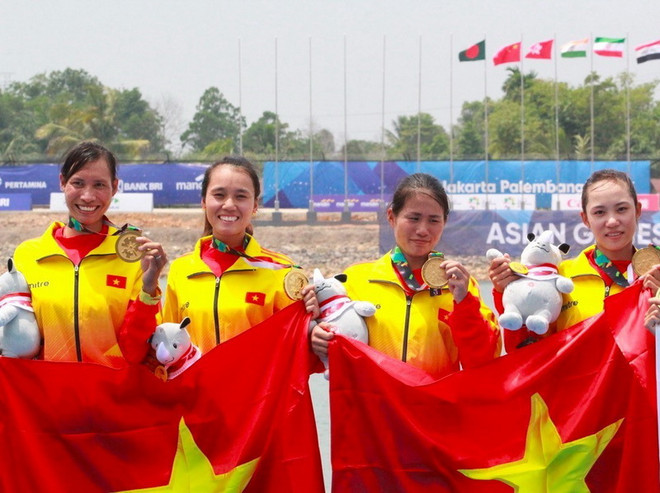 Hành trình truân chuyên của các cô gái vàng Rowing Việt Nam ở ASIAD ảnh 1
