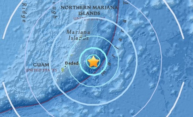 Động đất mạnh 6,2 độ tại phía Đông quần đảo Bắc Mariana ảnh 1