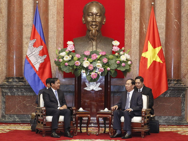 Chủ tịch nước Trần Đại Quang tiếp Bộ trưởng Cao cấp Campuchia ảnh 2