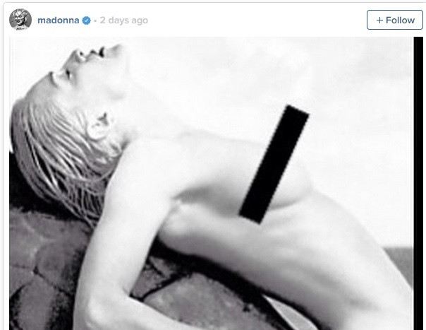 Nữ danh ca Madonna thách thức Instagram bằng ảnh khỏa thân ảnh 1