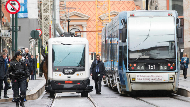 Những chiếc xe buýt này sẽ được Ruter AS đưa vào vận hành thử nghiệm từ tháng 3/2018. (Nguồn: e24.no) Na Uy sẽ tiến hành thử nghiệm xe buýt tự hành không phát thải ảnh 1