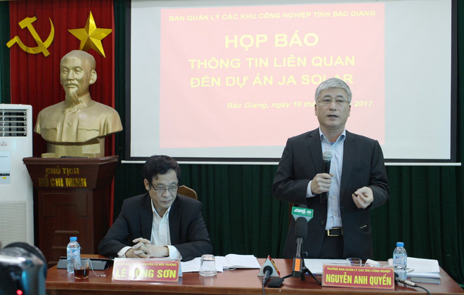 Tạm dừng thi công dự án nhà máy pin của Công ty JA Solar ở Bắc Giang ảnh 1