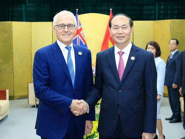 Chủ tịch nước Trần Đại Quang gặp song phương Thủ tướng Australia ảnh 1