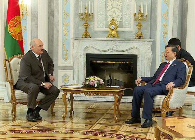 Bộ trưởng Bộ Công an Tô Lâm thăm và làm việc tại Belarus ảnh 1