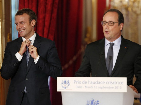 Đương kim Tổng thống Pháp Hollande kêu gọi ủng hộ ông Macron. (Nguồn: Getty Images) Tổng thống Pháp Hollande kêu gọi cử tri bỏ phiếu cho ông Macron ảnh 1
