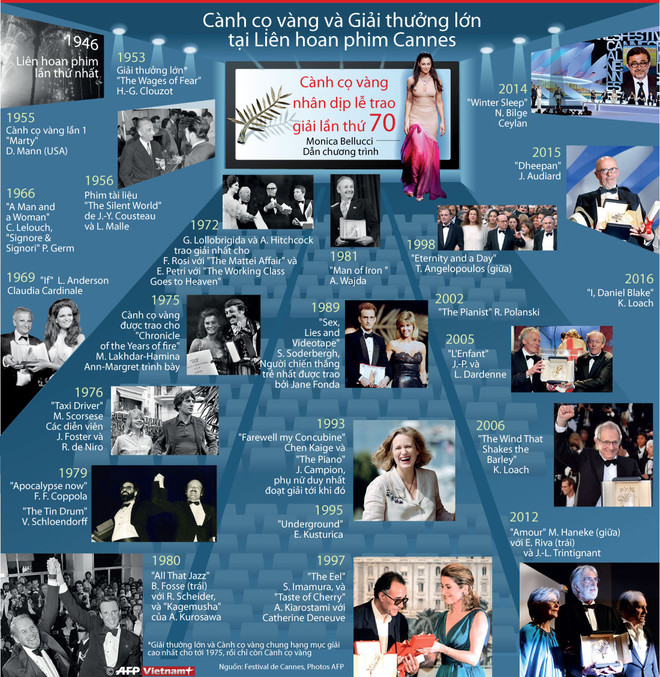 [Infographics] Cành cọ vàng và Giải thưởng lớn tại LHP Cannes ảnh 1