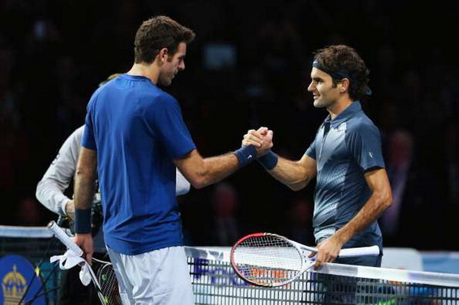 Federer và del Potro chuẩn bị có trận đối đầu thứ 21. (Nguồn: AP) Miami Open: Nadal thua set trắng, Federer đại chiến Del Potro ảnh 2
