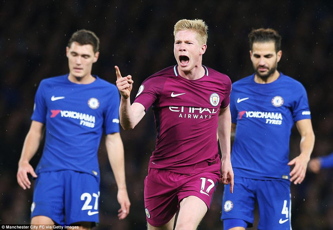 Kevin de Bruyne hạ Chelsea, Man City đòi lại ngôi đầu từ tay M.U ảnh 1