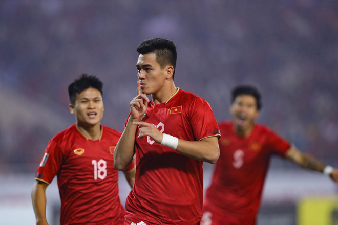 Tiến Linh cùng đồng đội giành vé vào chung kết AFF Cup 2022. (Ảnh: Tá Hiển/Vietnam+) Lịch thi đấu của đội tuyển Việt Nam tại chung kết AFF Cup 2022 ảnh 1