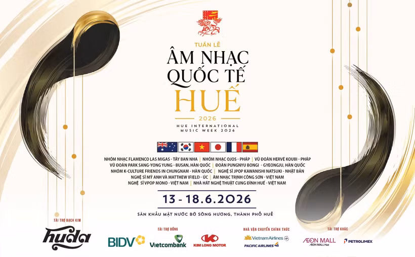 Tuần lễ Âm nhạc quốc tế Huế 2026: Vũ điệu đa sắc màu bên dòng sông Hương