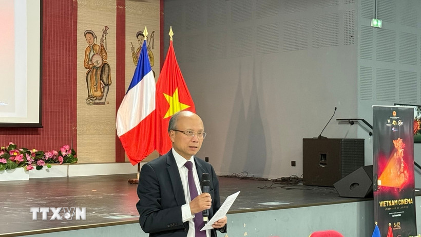 Đại sứ đặc mệnh toàn quyền Việt Nam tại Pháp Đinh Toàn Thắng. (Ảnh: Hữu Chiến/TTXVN)