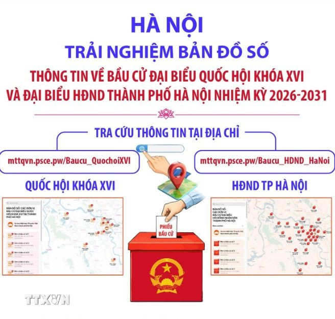 Hà Nội: Trải nghiệm bản đồ số thông tin về bầu cử đại biểu Quốc hội và HĐND