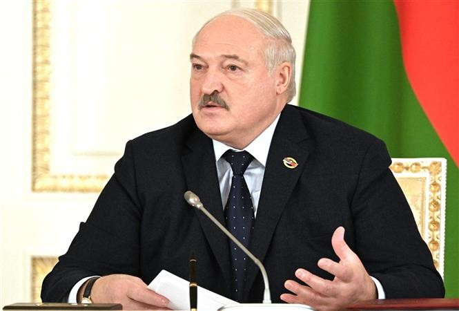 Tổng thống Belarus Alexander Lukashenko tại cuộc họp ở Saint Petersburg, Nga ngày 29/1/2024. (Ảnh: AFP/TTXVN)