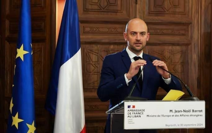 Ngoại trưởng Pháp Jean-Noel Barrot . (Ảnh: REUTERS/TTXVN)