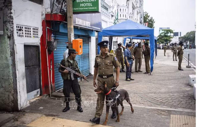 Cảnh sát Sri Lanka. (Ảnh: AFP/TTXVN)