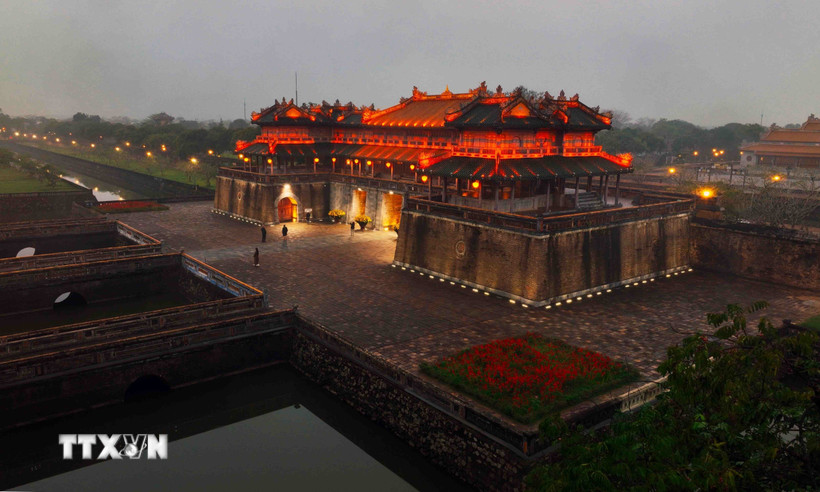 Cổng Ngọ Môn đại diện cho Đại Nội cung đình Huế. (Ảnh: Vũ Sinh/TTXVN)