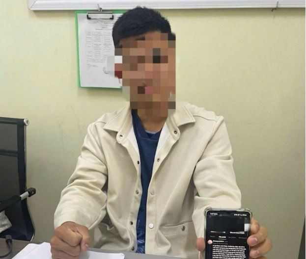 Anh T.Q.N làm việc tại cơ quan Công an. (Nguồn: Công An Hưng Yên)