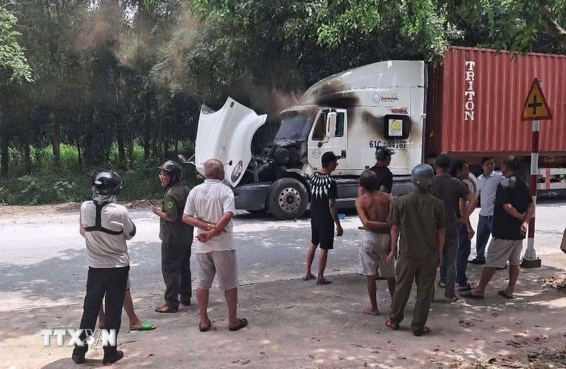 Hiện trường nơi xảy ra vụ việc. (Ảnh: TTXVN)