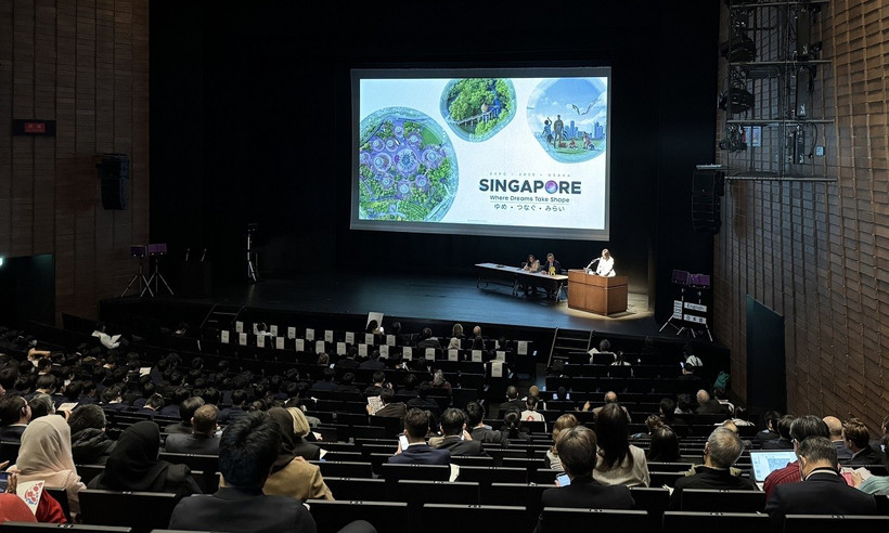 Toàn cảnh Diễn đàn giới thiệu của các nhà triển lãm trong khuôn khổ Hội nghị. (Ảnh: Phạm Tuân/TTXVN)