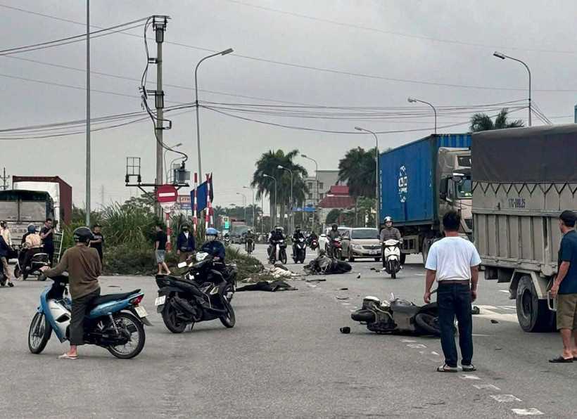 Hiện trường vụ tai nạn. (Ảnh: Vietnamnet)