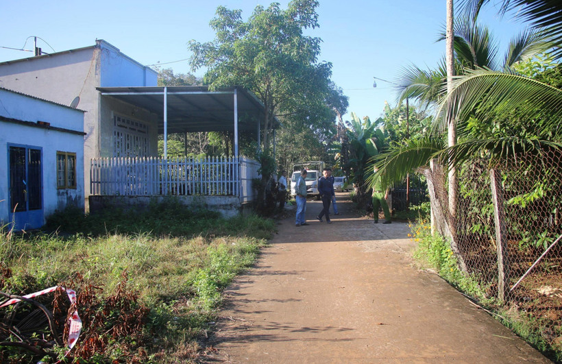 Hiện trường vụ án. (Ảnh: Đậu Tất Thành/TTXVN)